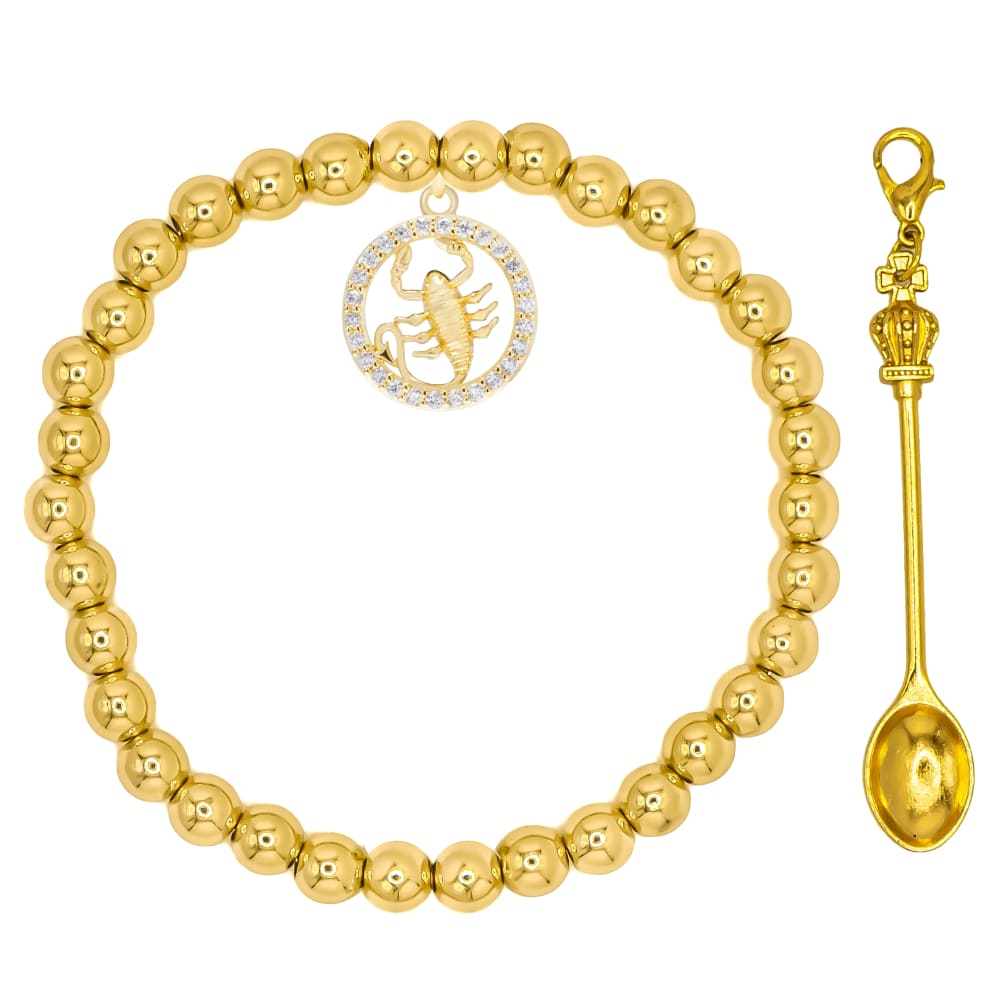 18K Gold-Plated Metal Horoscope Spoon Bracelet - Mad Kandi