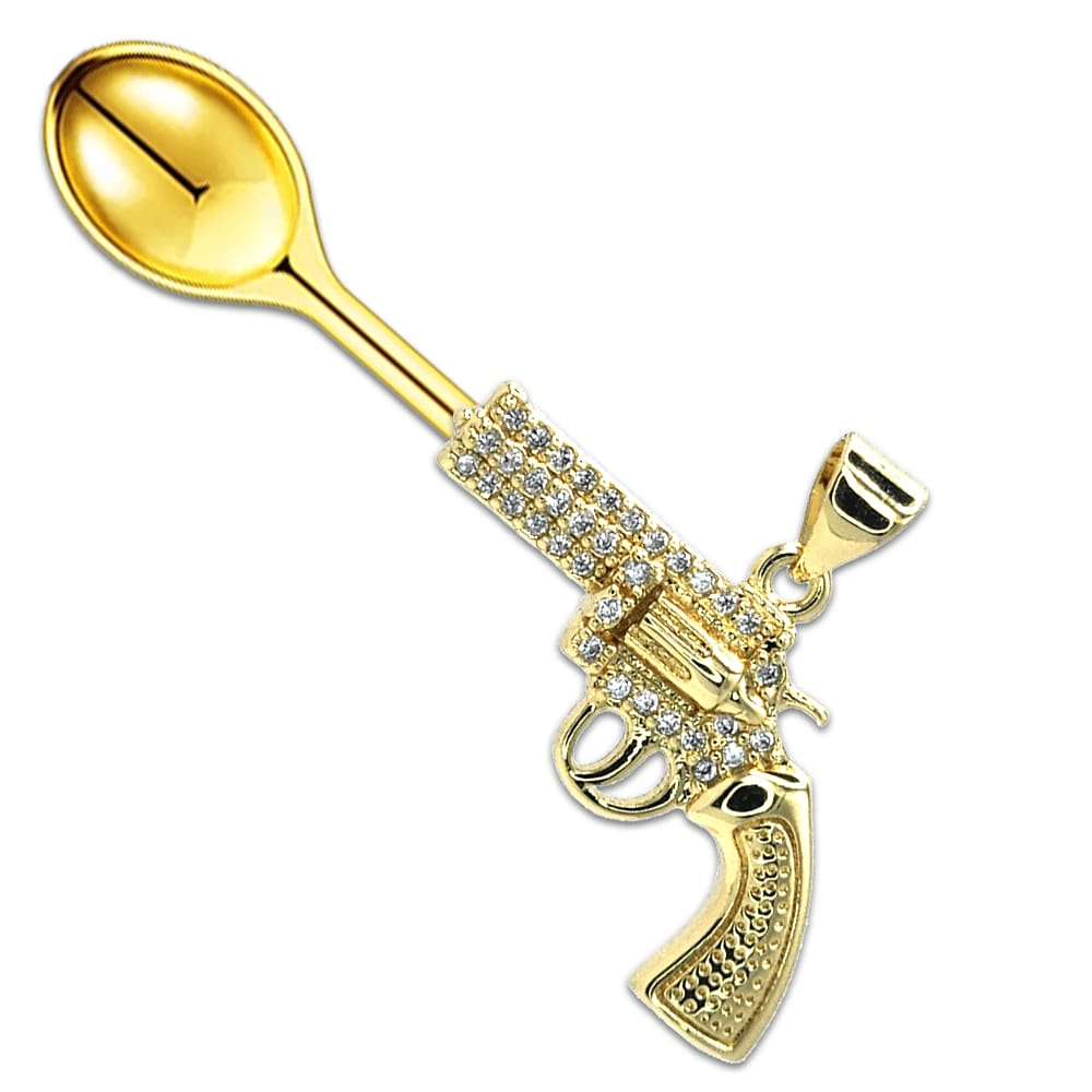 Diamond "6er" Revolver Spoon Pendant - Mad Kandi