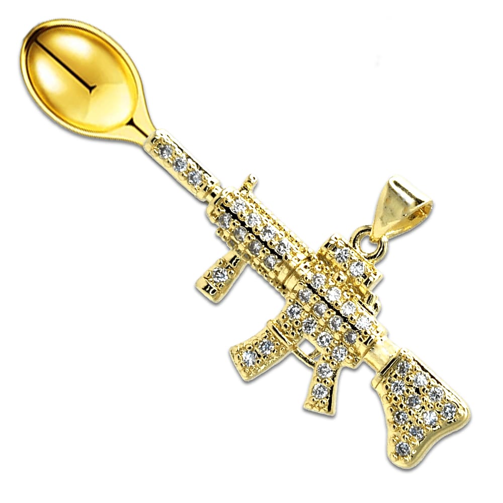 Diamond "Silence" M4A1 Micro-Spoon Pendant - Mad Kandi