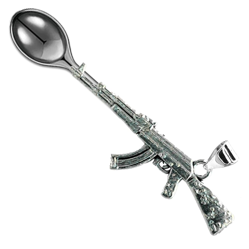 Steel "Quick-Silver" AK47 Spoon Pendant - Mad Kandi