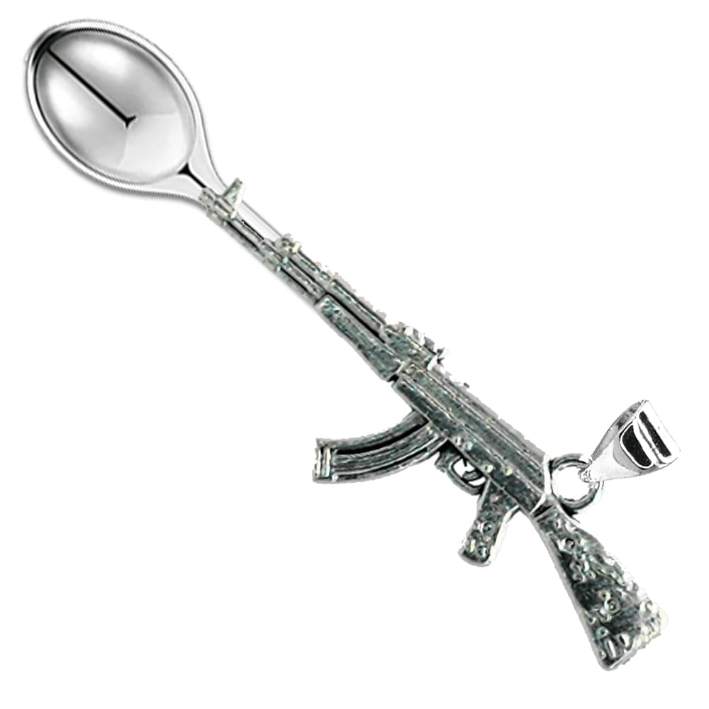 Steel "Quick-Silver" AK47 Spoon Pendant - Mad Kandi