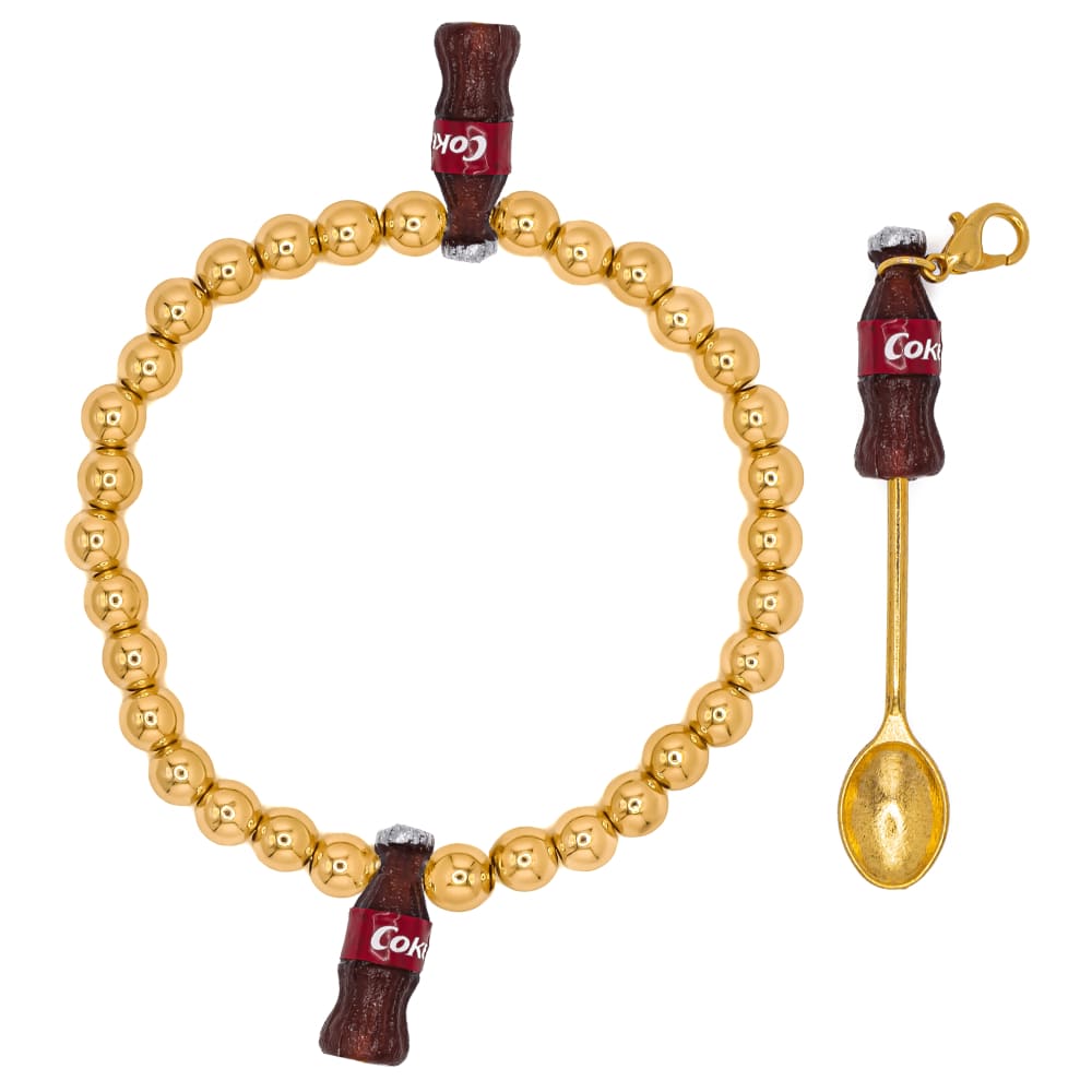 18K Gold-Plated Metal Coke Cola Spoon Bracelet - Mad Kandi