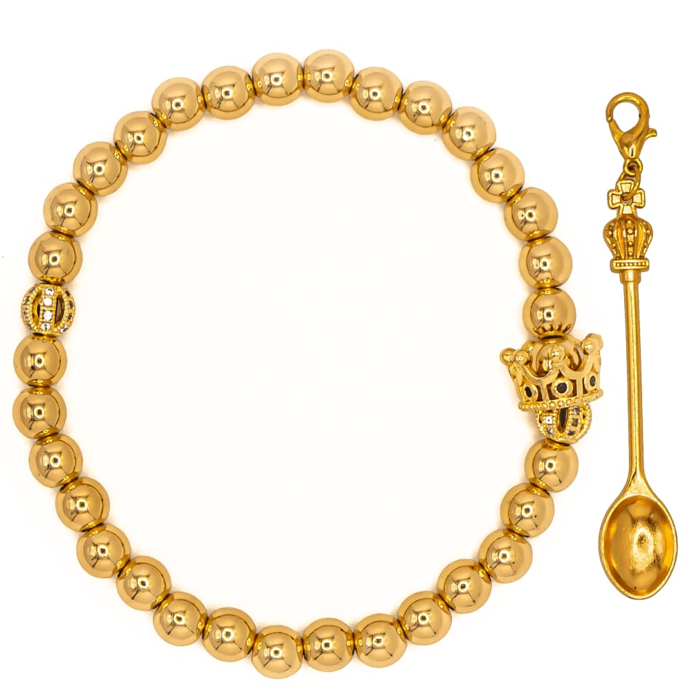 18K Gold-Plated Metal Crown Spoon Bracelet - Mad Kandi