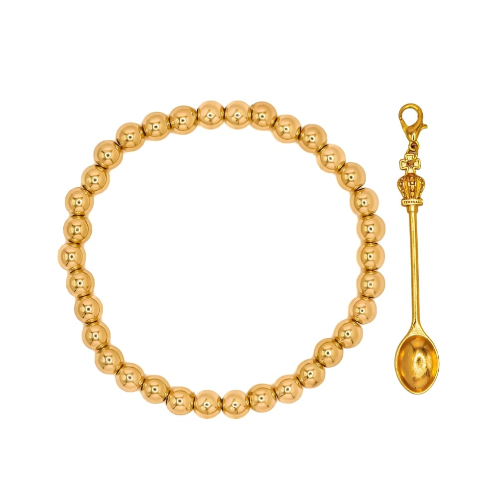 18K Gold-Plated Metal Plain Spoon Bracelet - Mad Kandi