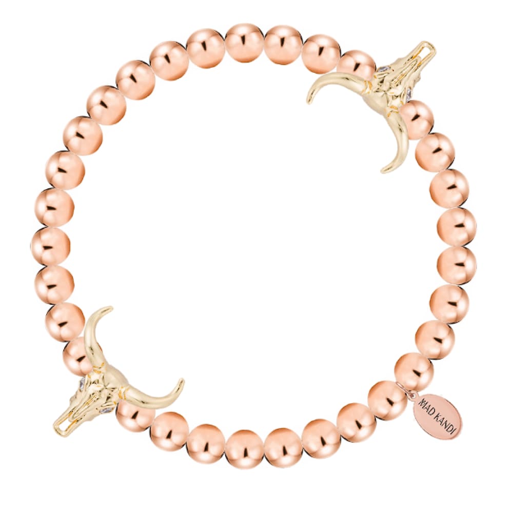 Bullish Steel And Zircon Kandi Bracelet Rose Gold Stainless / 18K Gold-Plated