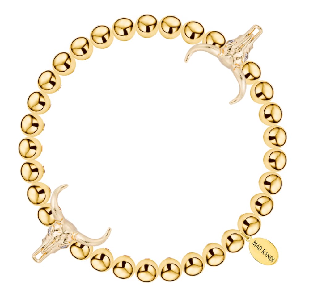 Bullish Steel And Zircon Kandi Bracelet 18K Gold-Plated Stainless /