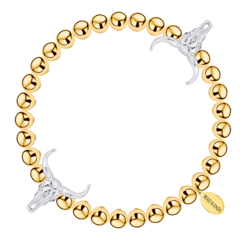 Bullish Steel And Zircon Kandi Bracelet 18K Gold-Plated Stainless / Silver