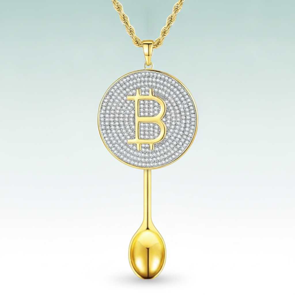 ₿itcoin n' Satoshis Spoon Pendant - Hero