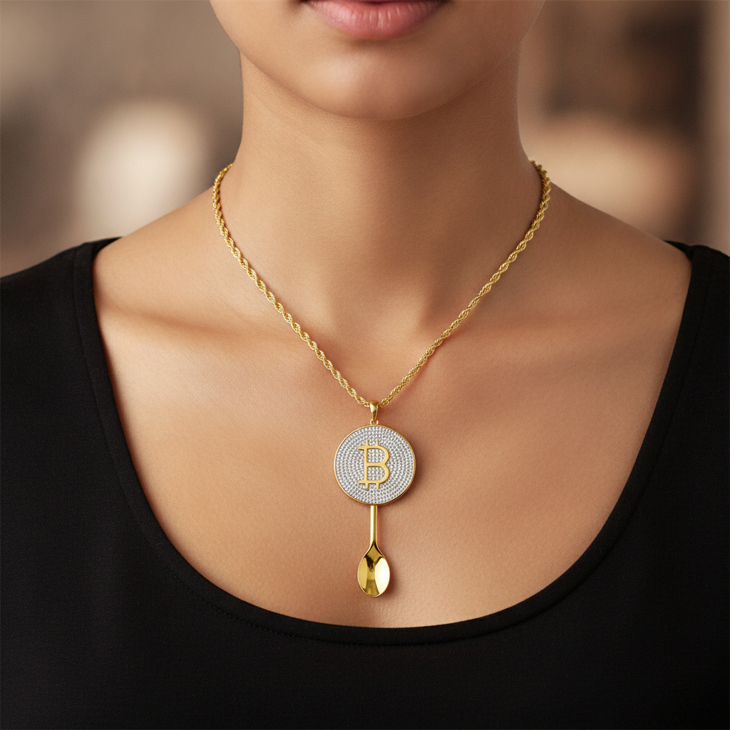 ₿itcoin n' Satoshis Spoon Pendant - Lifestyle