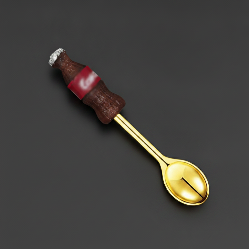 Coke Mini Spoon Pendant - Closeup