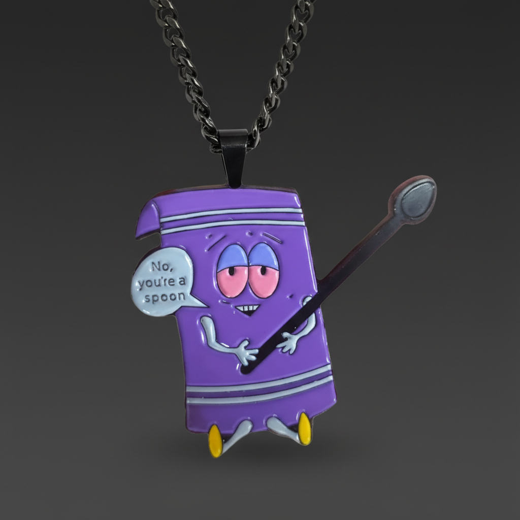 Stoned Towel Spoon Pin/Pendant - Closeup