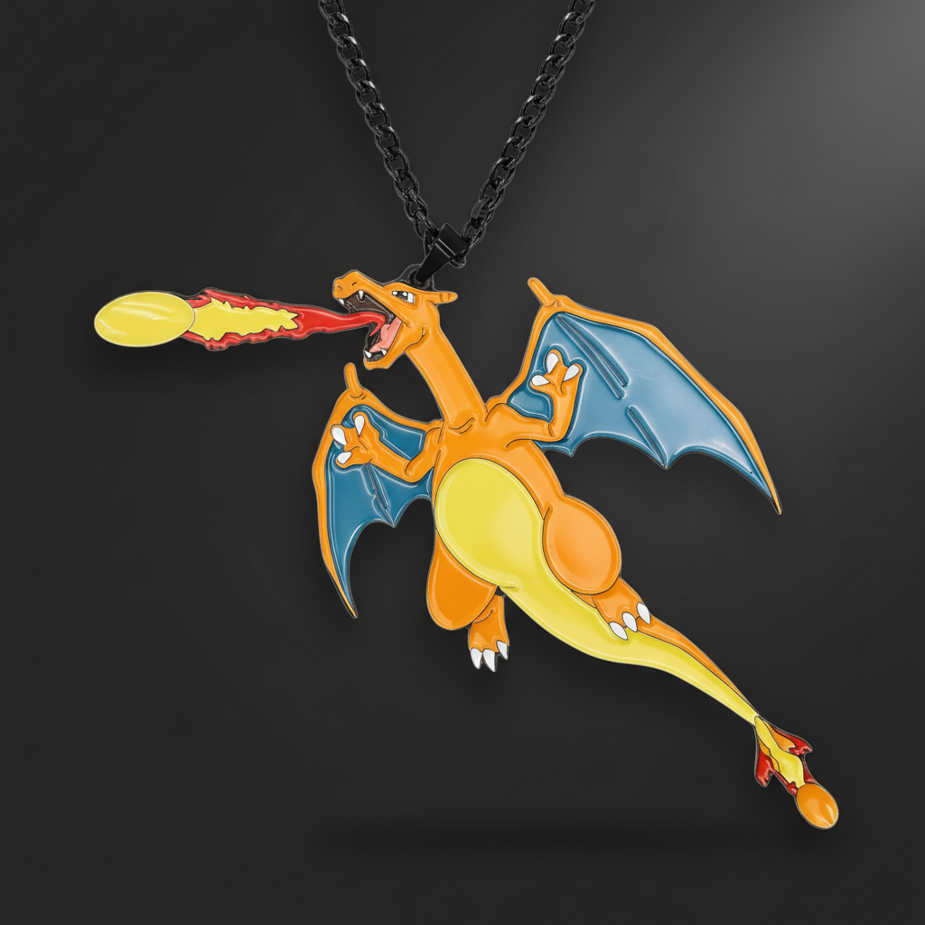 Fire Dragon Spoon Pendant - Closeup