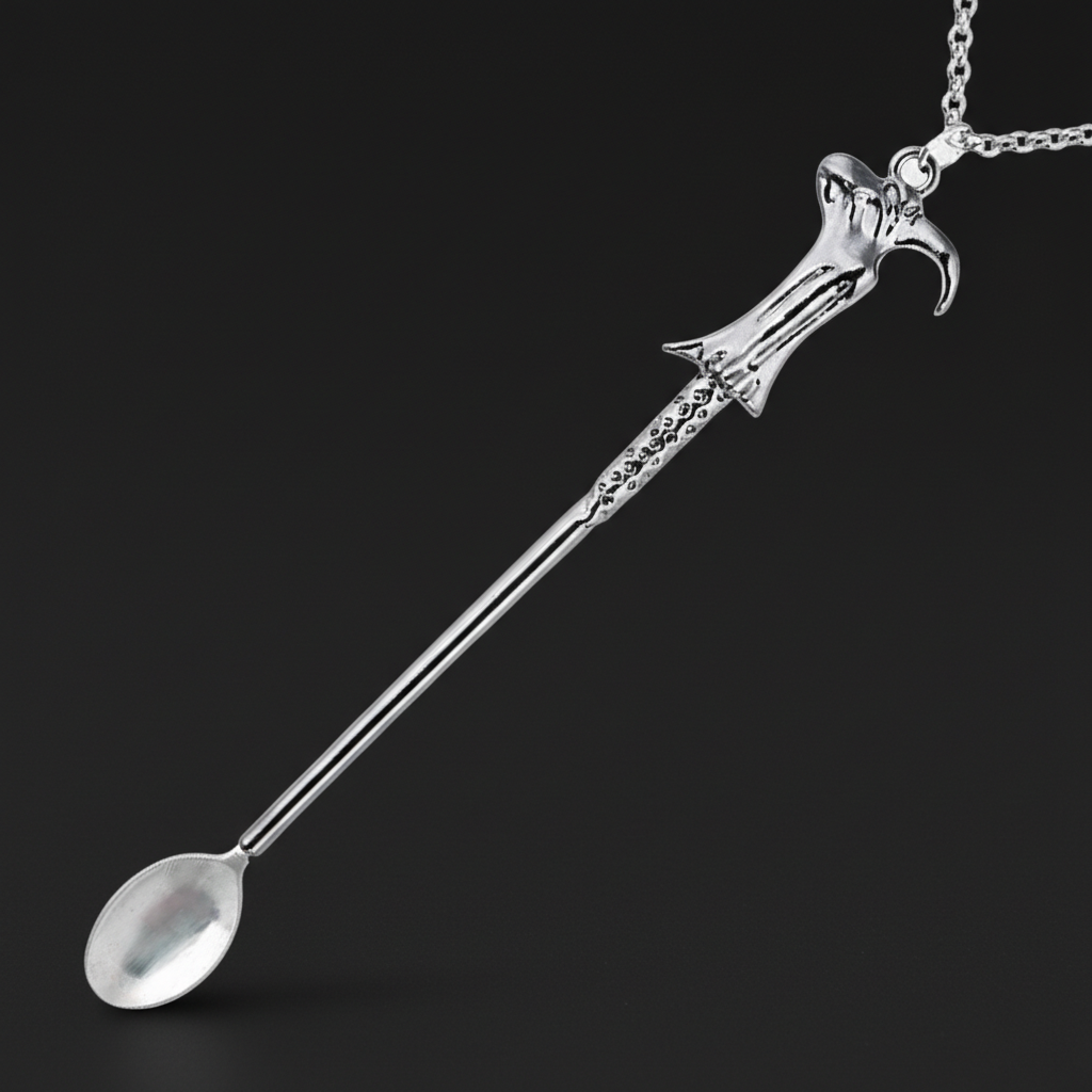 Dark Lord Wand Spoon Necklace - Closeup