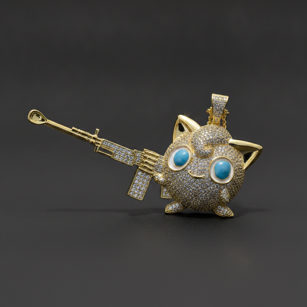 Ballad Blaster Gunslinger Spoon Pendant - Closeup