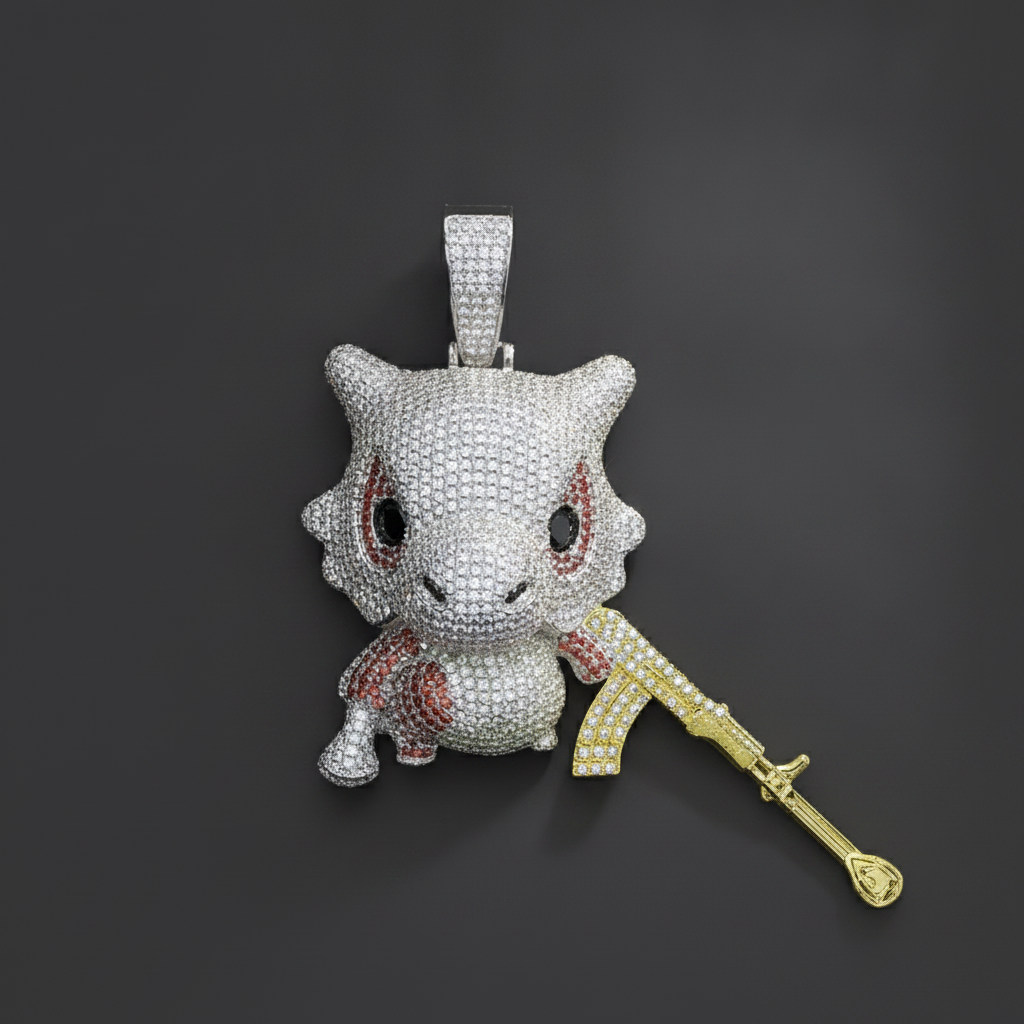 Bonez Gunslinger Spoon Pendant - Closeup