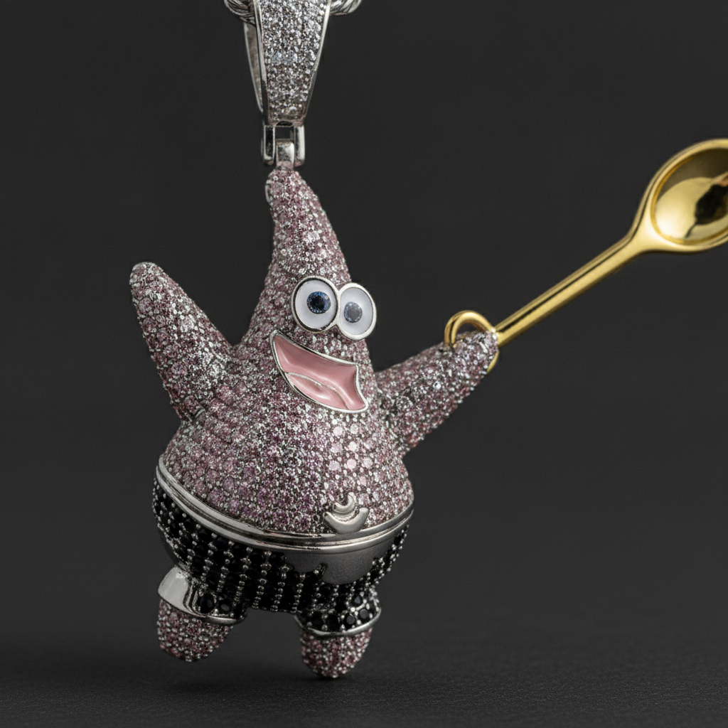 Carefree Starfish Spoon Pendant - Closeup