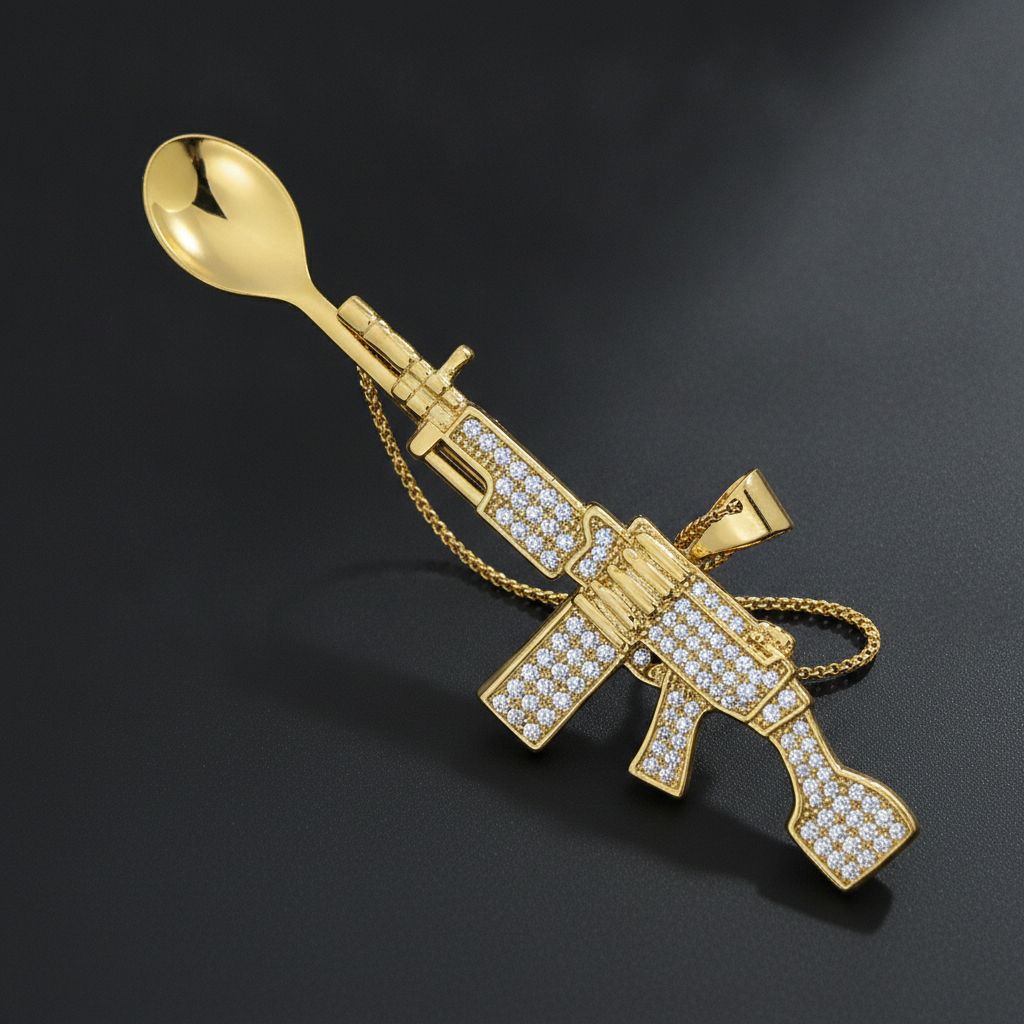 Chainsaw M249 Premium Spoon Pendant - Closeup