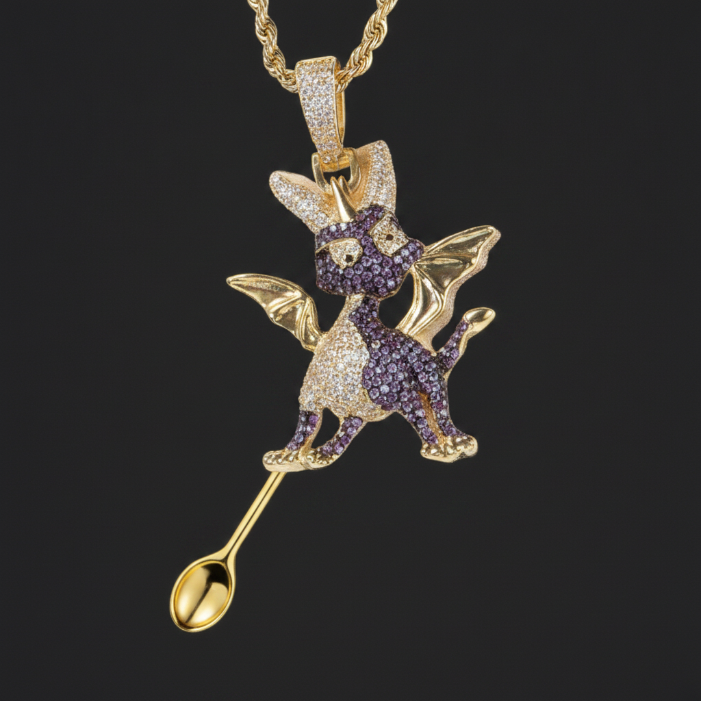Dragon Spoon Pendant - Closeup