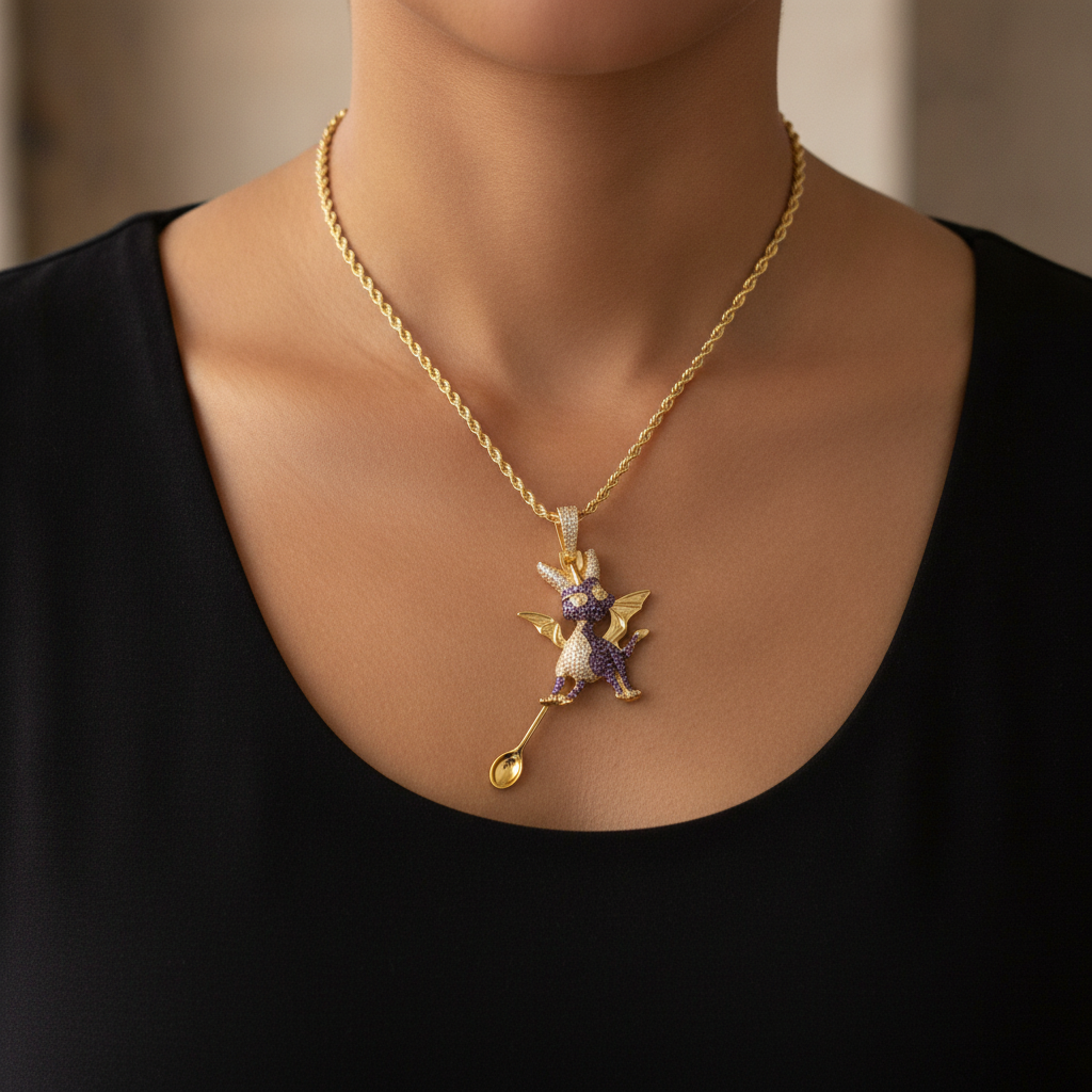 Dragon Spoon Pendant - Lifestyle