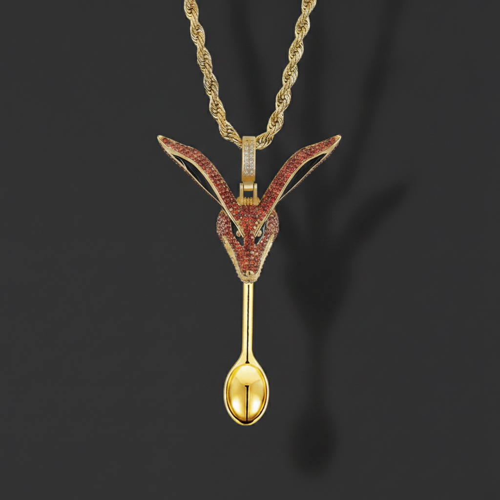 Fox Spoon Pendant - Closeup