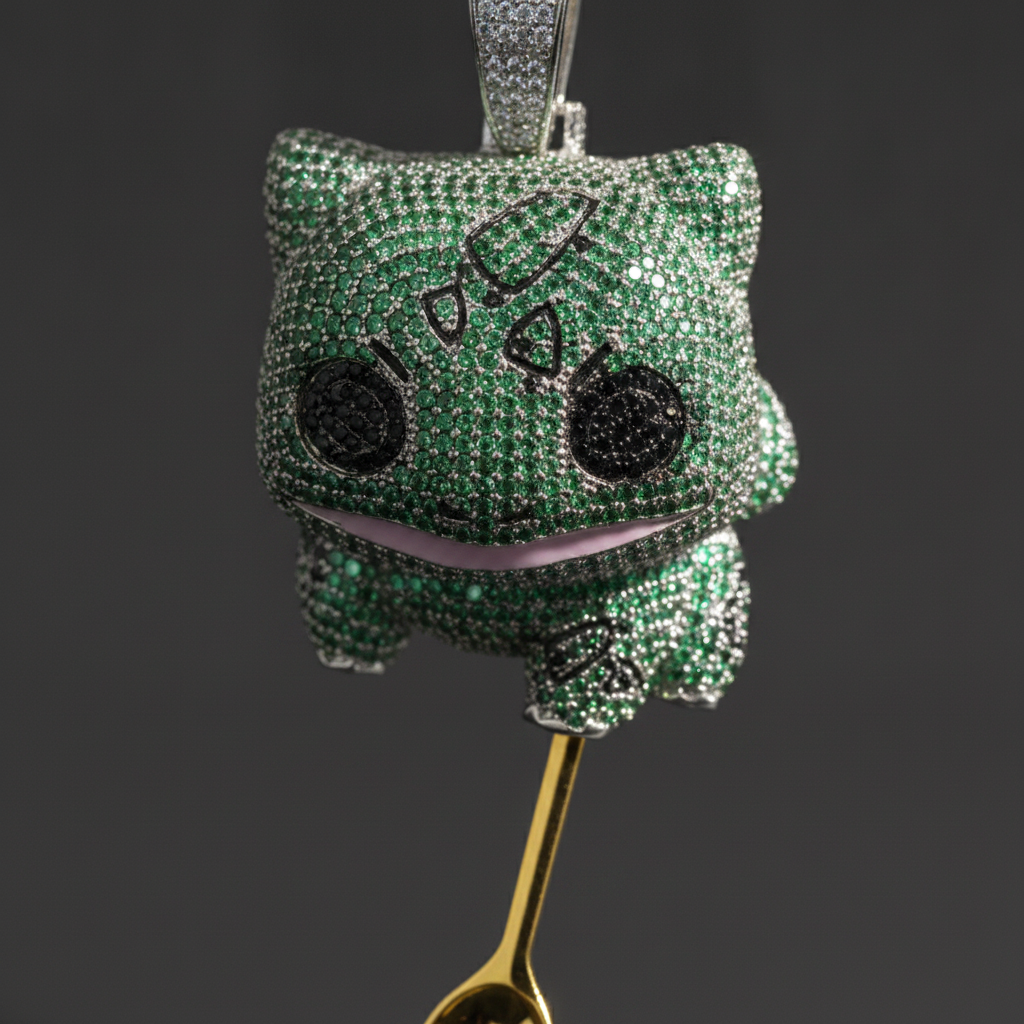 Grass-Type Premium Spoon Pendant - Closeup