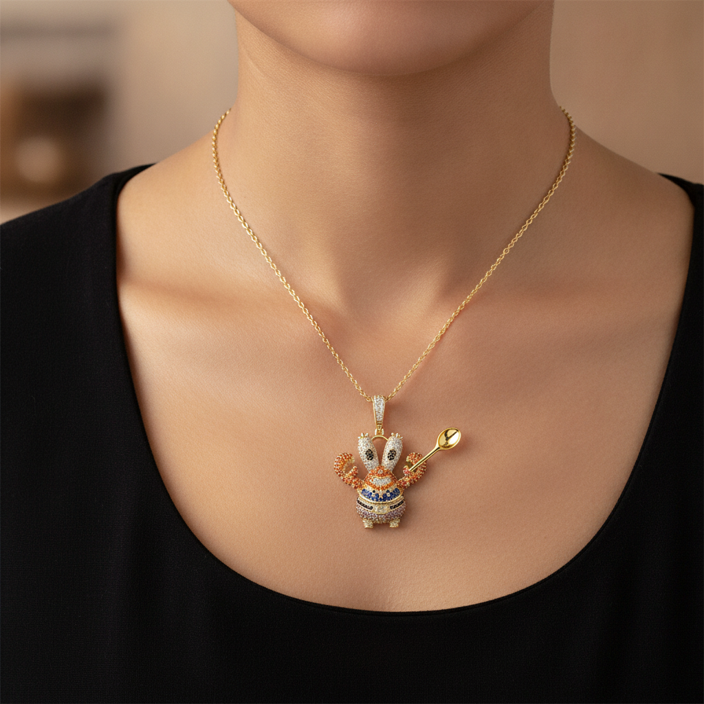 Greedy Crab Spoon Pendant - Lifestyle