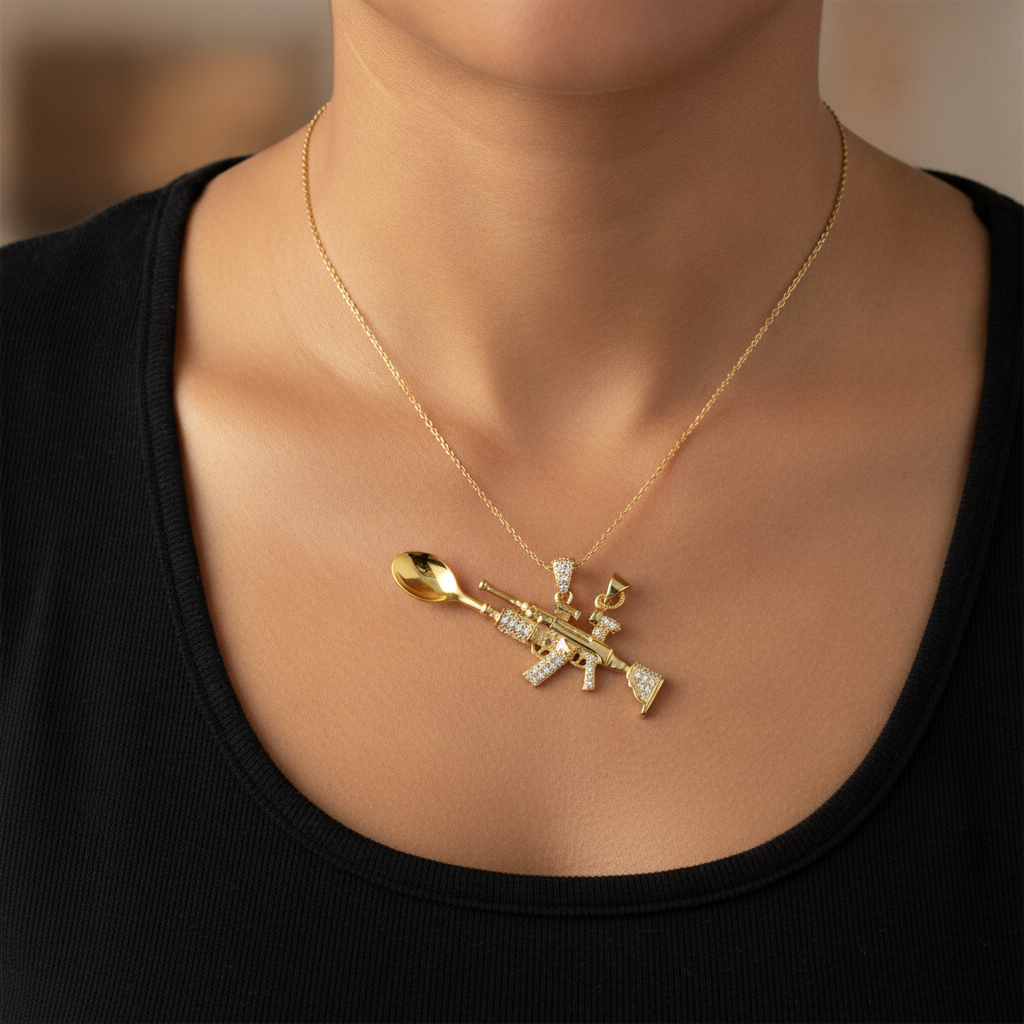 Grenadier Rifle Spoon Pendant - Lifestyle