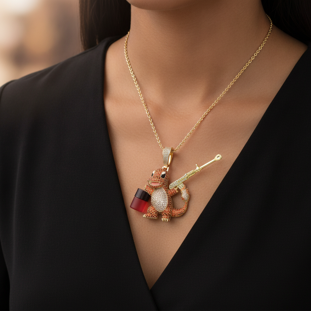 Lead n' Char Gunslinger Spoon Pendant - Lifestyle