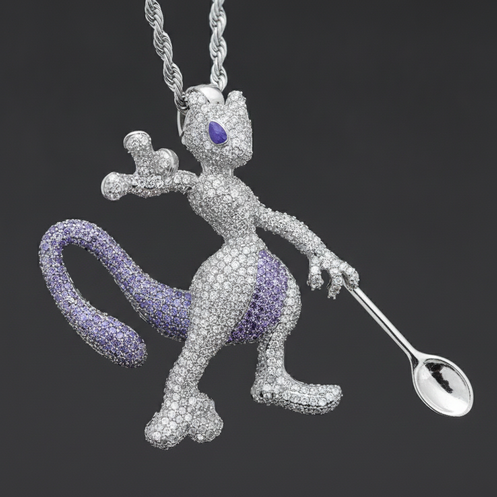 Psychic-Type Boss Premium Spoon Pendant - Closeup