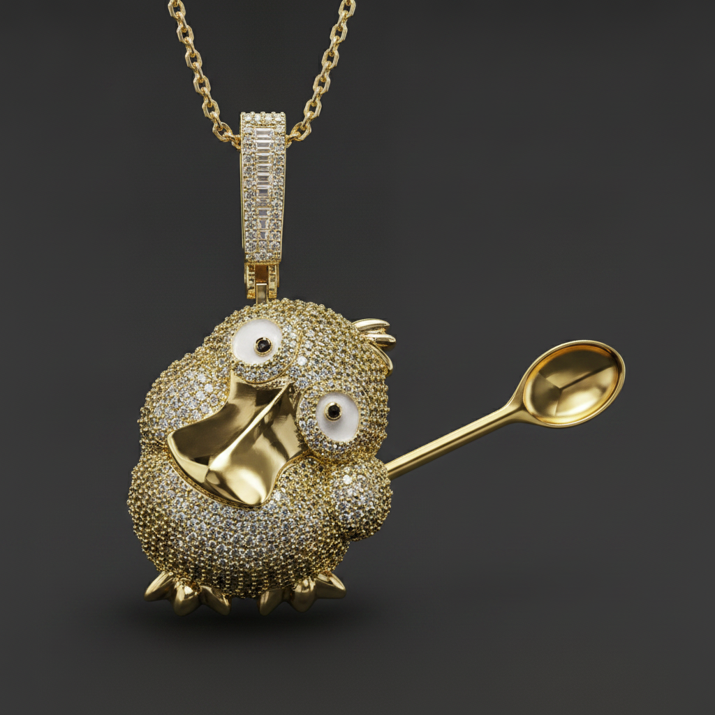 Psychic-Type Premium Spoon Pendant - Closeup