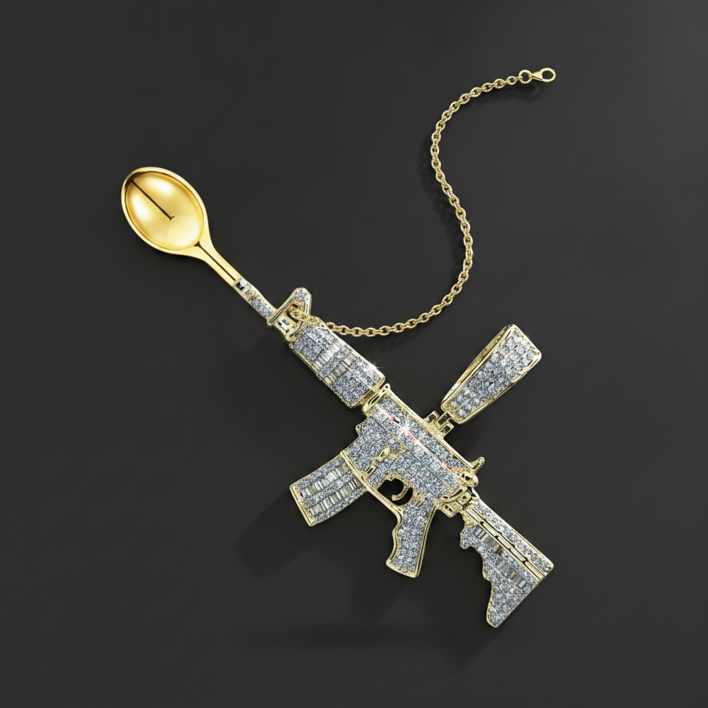 Five5six M4A1 Premium Spoon Pendant - Closeup