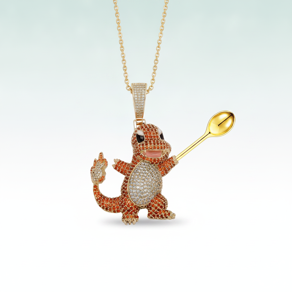 Fire-Type Premium Spoon Pendant - Hero