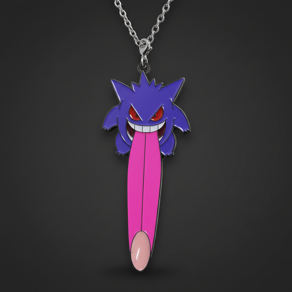 Ghost Lick Spoon Pendant - Closeup