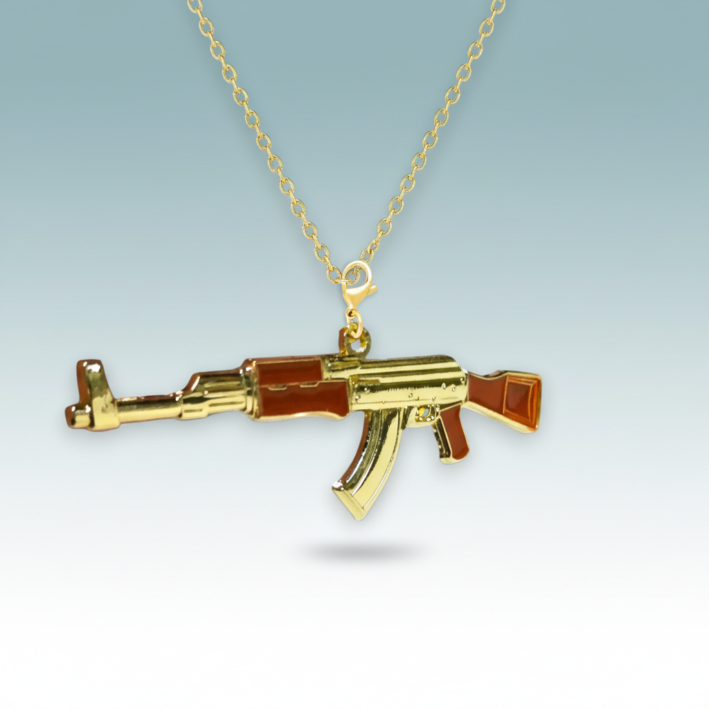 Gold AK47 Spoon Pendant - Hero