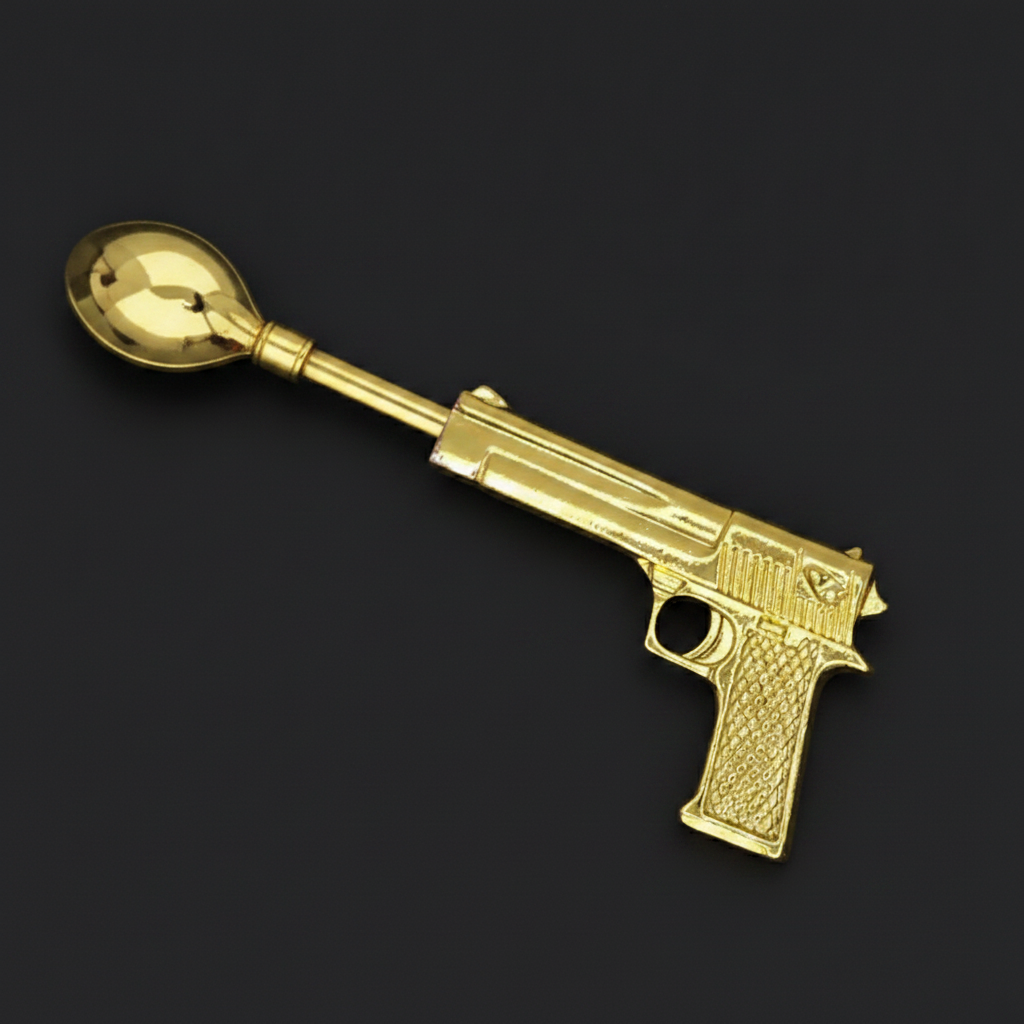 Deagle Gun Spoon Pendant - Closeup