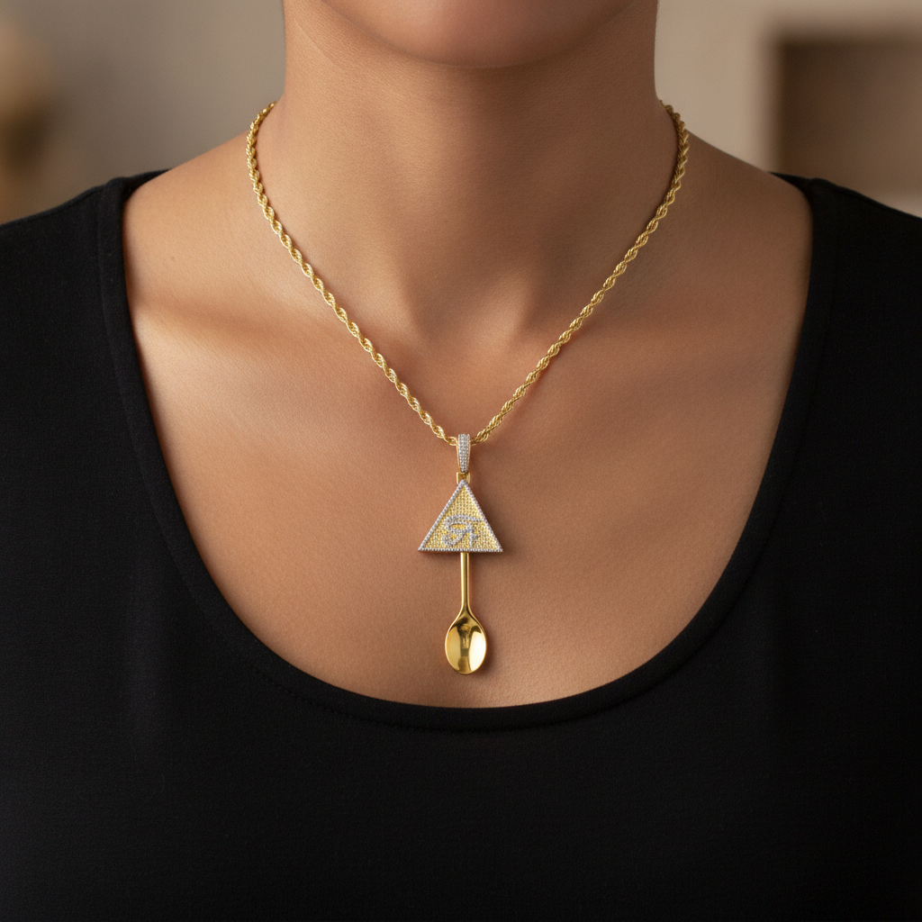 All Seeing Eye Spoon Pendant - Lifestyle