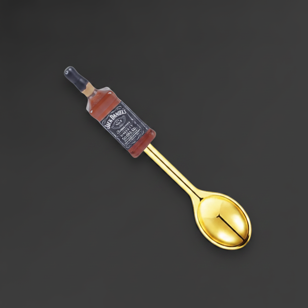 Jack and Coke Mini Spoon Pendant - Closeup