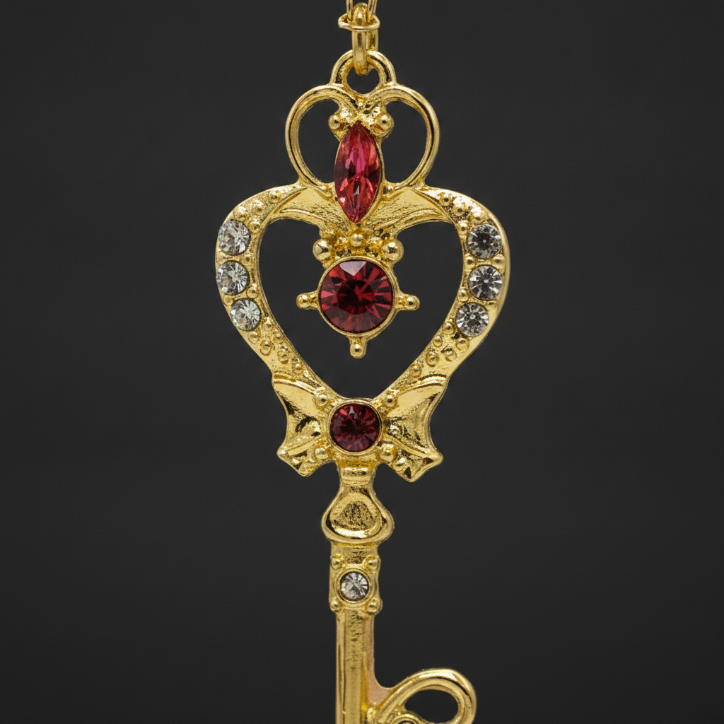 Key of Space and Time Spoon Necklace - Closeup