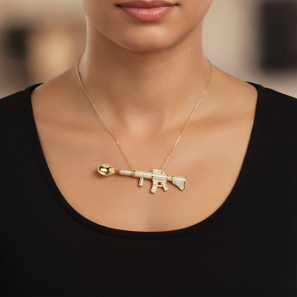 Punisher AR M4 Premium Spoon Pendant - Lifestyle