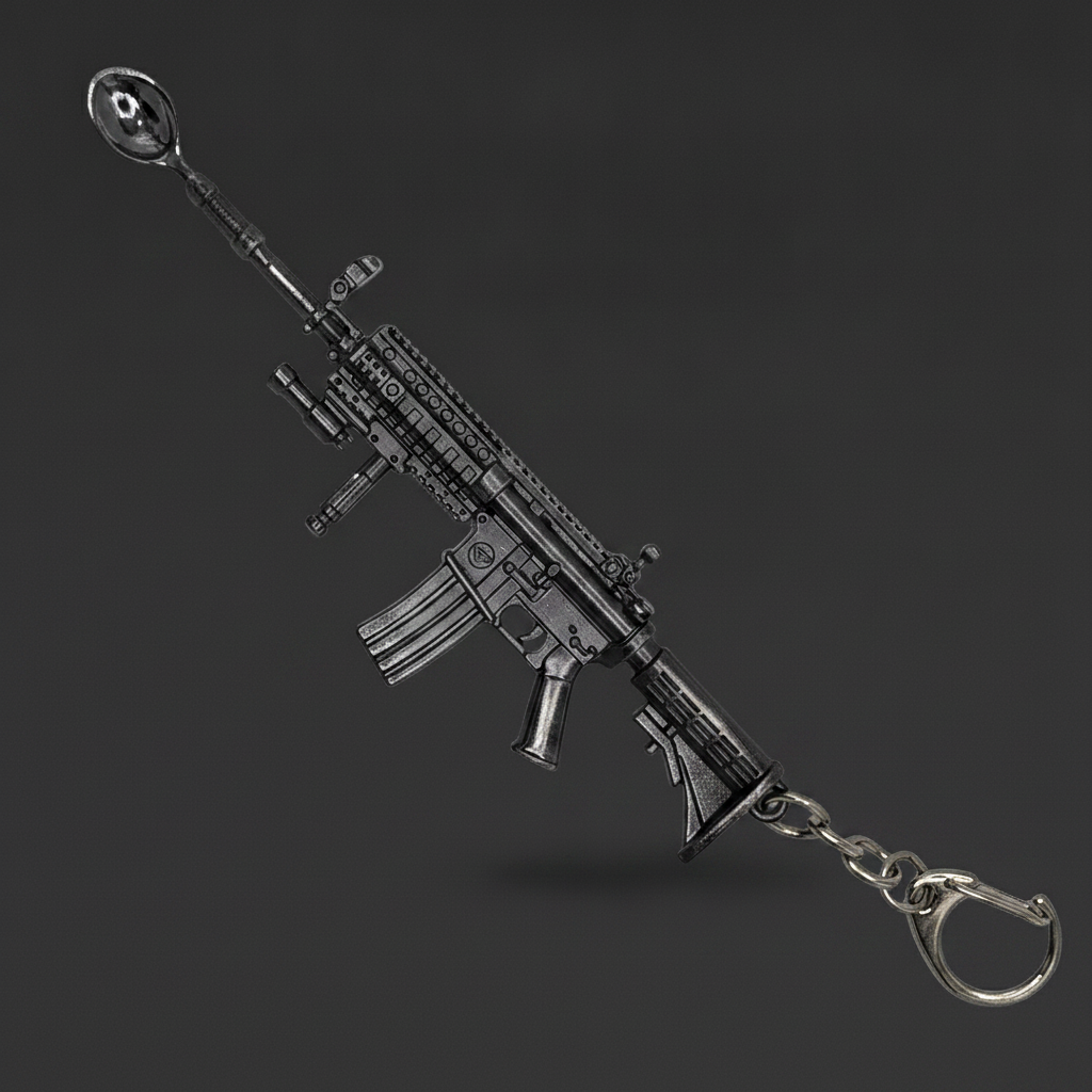 M4A1 Steel Micro-Spoon Pendant - Closeup