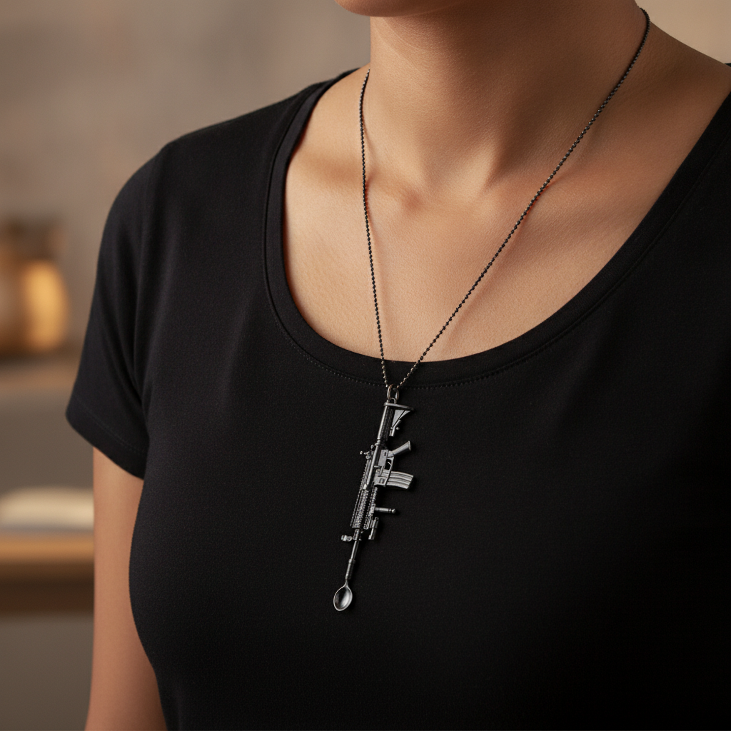M4A1 Steel Micro-Spoon Pendant - Lifestyle