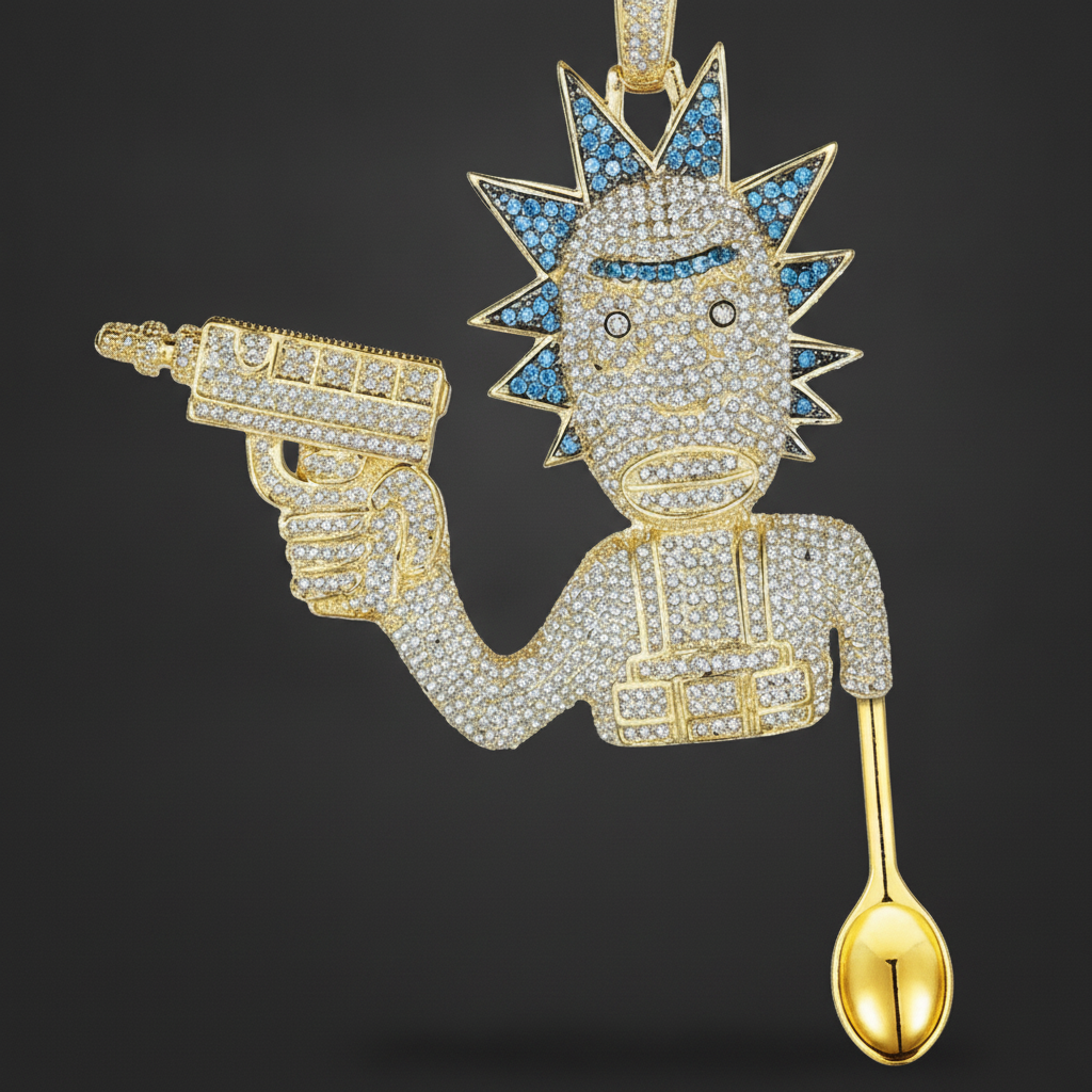 Mad Science Adventure Spoon Pendant - Closeup