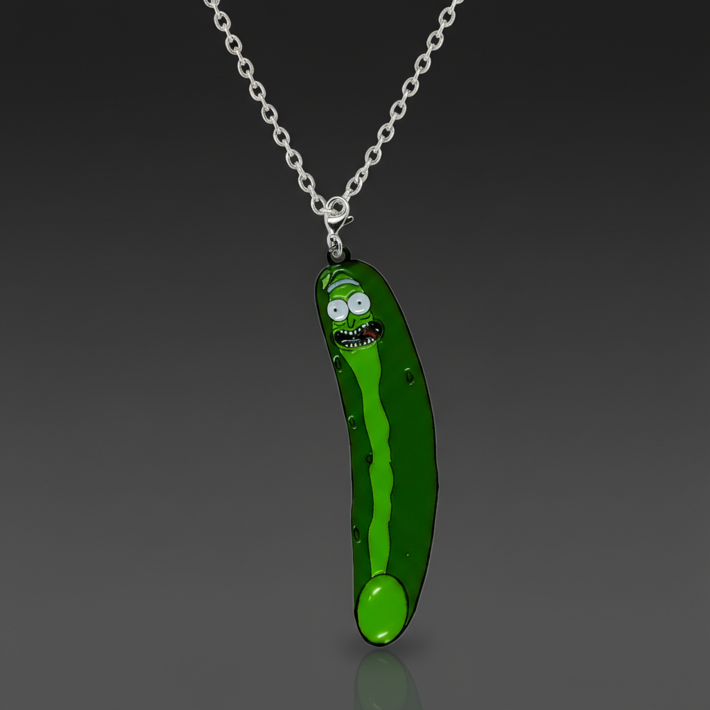 Pickle Spoon Pendant - Closeup