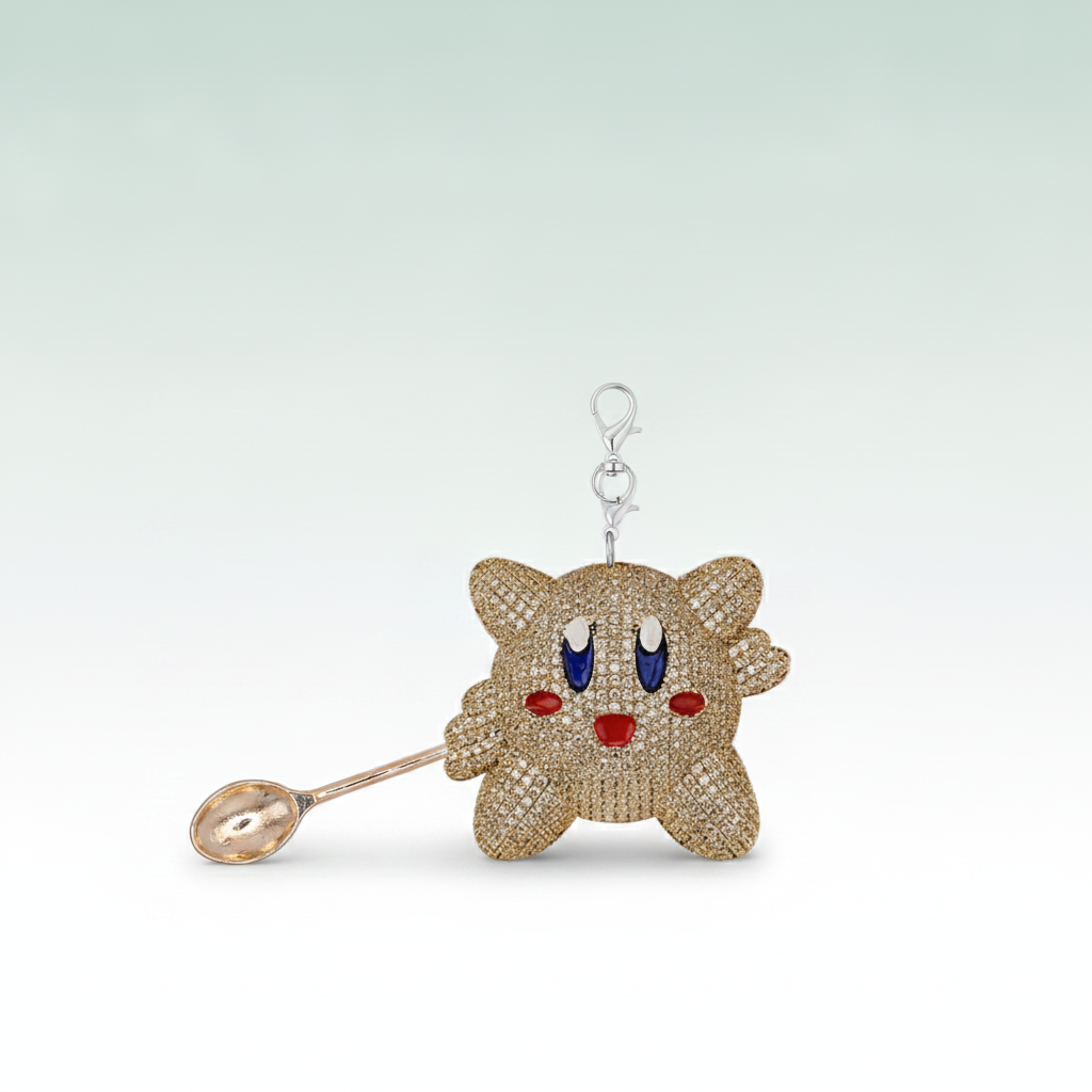 Pink Gold Diamond Kirby Spoon Pendant - Hero