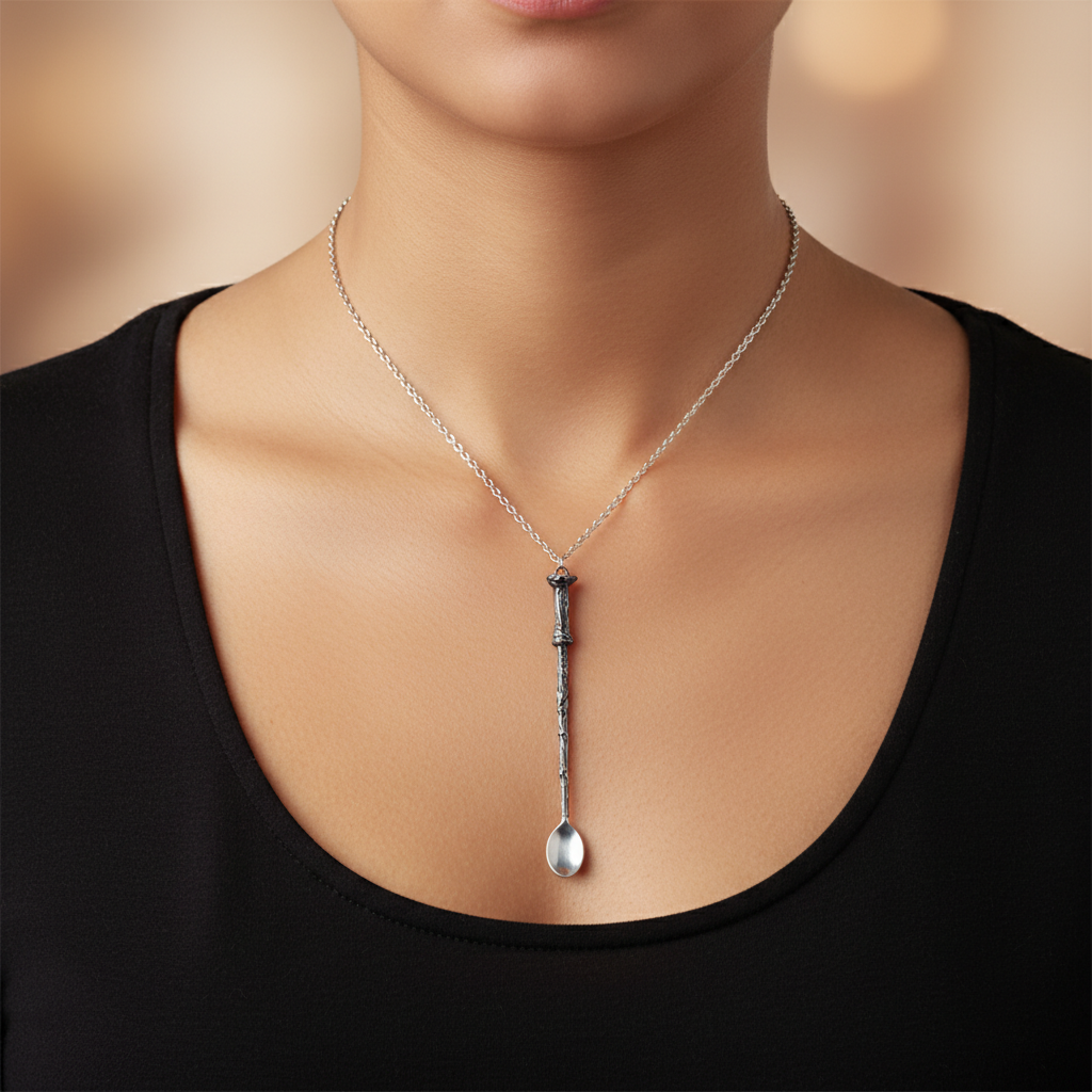 Potter Wand Spoon Necklace - Lifestyle
