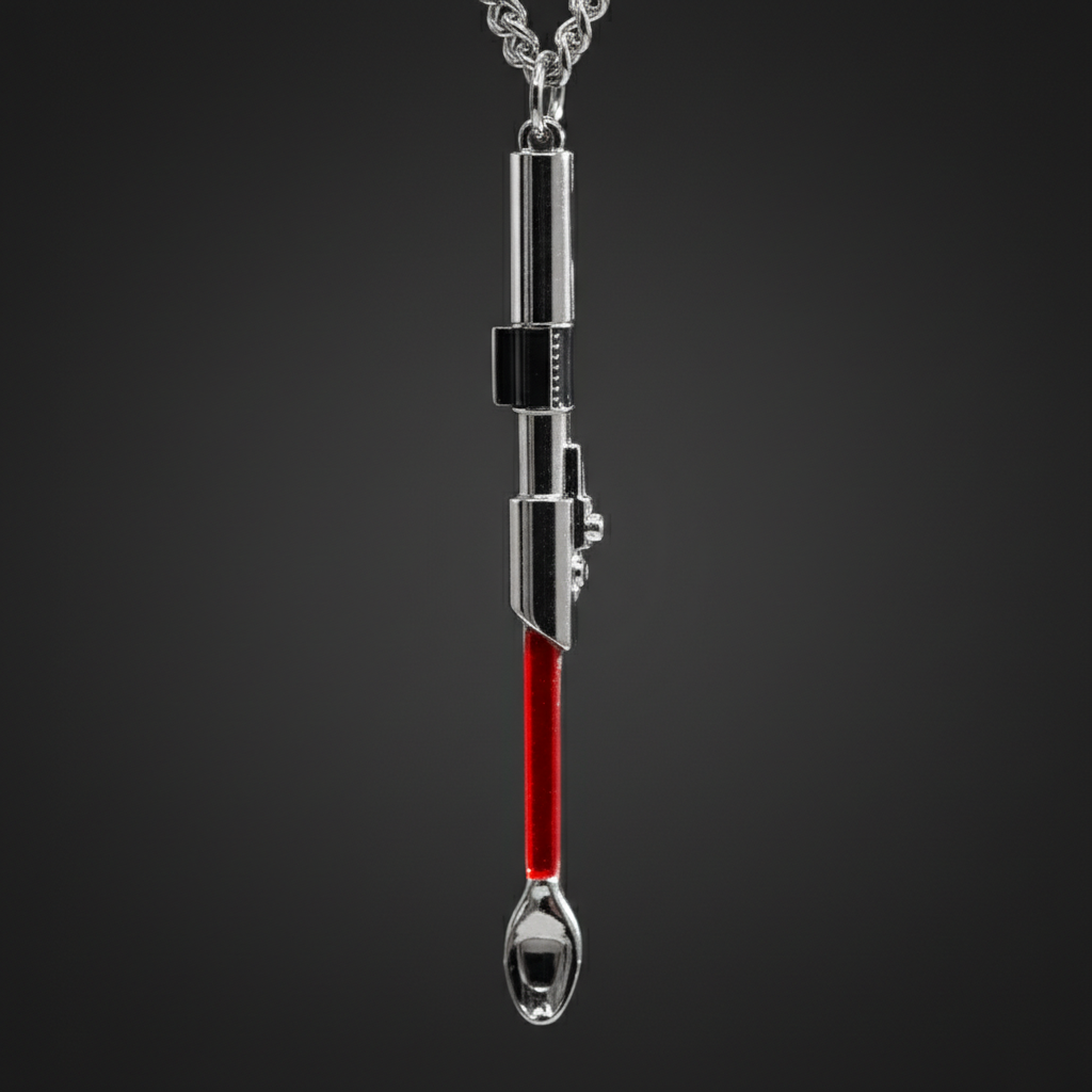 Saber Mini Glowing Spoon Pendant - Closeup