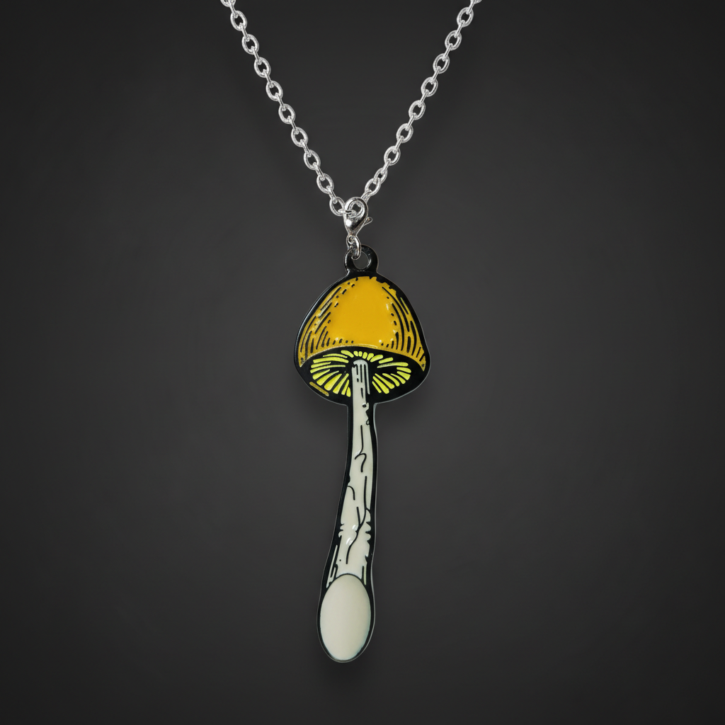Shroom Spoon Pendant - Closeup
