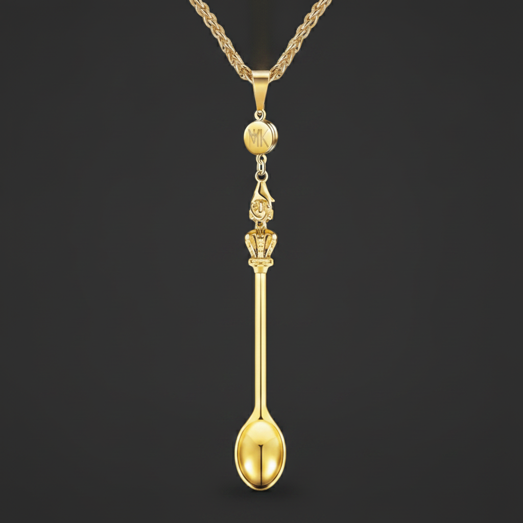 Signature Mad Kandi™ Magnetic Spoon Necklace and Pendant - Closeup